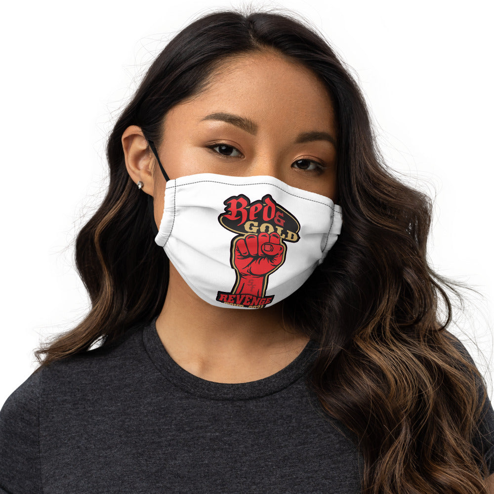 White Face-Mask - Red & Gold Revenge Tour Collection.