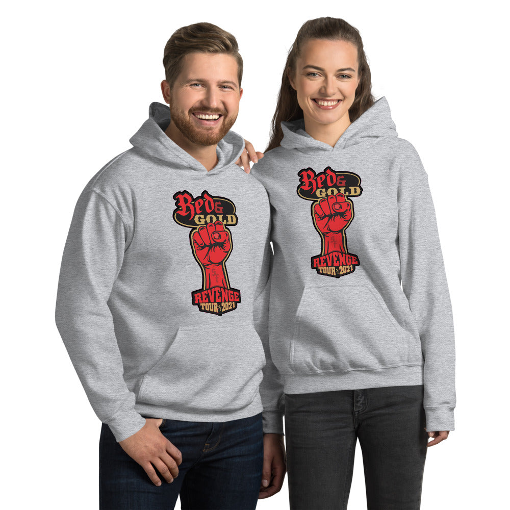 Grey-Sweater-Red & Gold-Revenge Tour Collection.